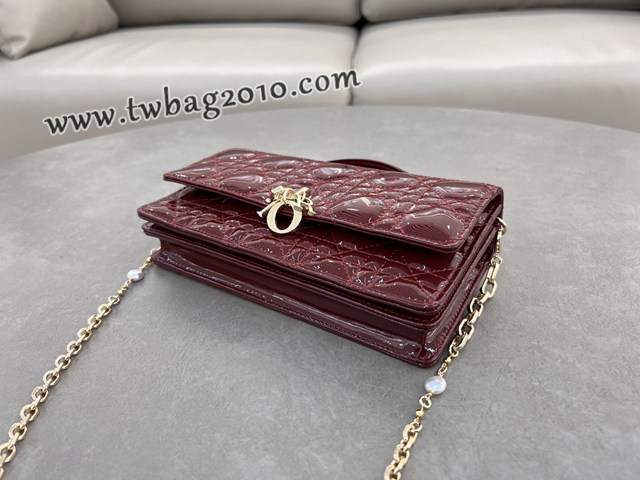 Dior專櫃新款Lady女包迪奧頂級原單lady珍珠羊皮手提包藤格紋鏈條斜挎包 djfk1000